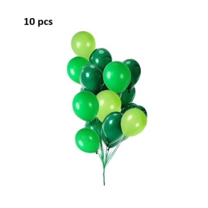 Set 10 Baloane din Latex, Flippy, Model Party, 30 cm, Verde Diferite Nuante, 2.8 g - Img 11