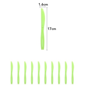 Set 10 Cutite de Unica Folosinta, Flippy, Colectia Dino Park, 17 x 1.6 cm, din Plastic PE, Multicolor - Img 2