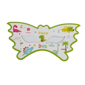 Set 10 Masti Decorative, Flippy, Colectia Dino Park, 18 x 8 cm, din Carton, Multicolor - Img 1