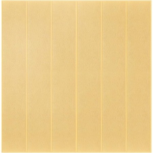 Set 10 Placi Tapet 3D, Flippy, 70 x 70 cm, Grosime 3 mm, din Rasina, Tip Placi de Lemn, Suprafata Acoperita 4.9 mp, Crem Deschis - Img 5