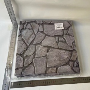 Set 10 x Placi Tapet Autocolant 3D cu Imitatie de Pietre, pentru Perete Bucatarie Sufragerie, Usor de Curatat, Rezistent la Apa, Autoadeziv, 30x30 cm, Gri - Img 2