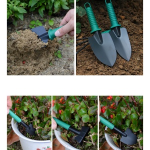 Set 12 Unelte de Gradina, Flippy, pentru Plantare Prelucrare Sol si Ingrijire Plante, Material PVC si Otel, Cutie Inclusa, 38 x 29 cm, Verde Deschis - Img 4