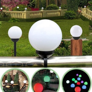Set 2 lampa solara LED, Sferica, Tip Glob Flippy, Diametru 10 cm, Multicolor - Img 7