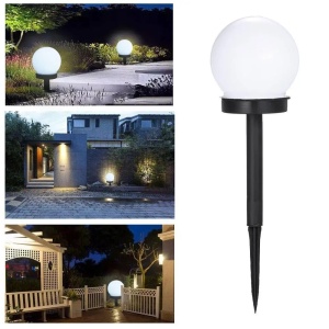 Set 2 Lampi Solare LED, Flippy, Forma Sferica, Tip Glob, Diametru 10 cm, Alb Rece - Img 3