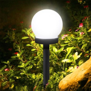 Set 2 Lampi Solare LED, Sferice, Tip Glob Flippy, Diametru 10 cm, Alb rece - Img 12