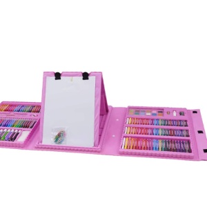 Set 208 Piese, Complet pentru Pictura si Desen, Flippy, Tip Servieta, 3-12 Ani, 32.6 x 27.7 x 6 cm, Roz - Img 5