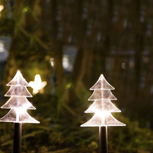 Set 5 Lampi solare LED de exterior Model Brad, pentru gradina, Flippy, 35.5 cm, Alb Cald - Img 3