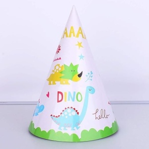 Set 6 Coifuri, Flippy, Colectia Dino Park, 20 x 14 cm, din Carton, Multicolor - Img 2