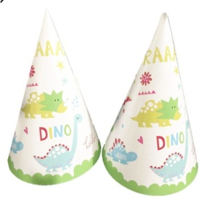 Set 6 Coifuri, Flippy, Colectia Dino Park, 20 x 14 cm, din Carton, Multicolor - Img 4