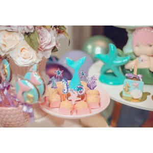 Set 6 Props-uri pentru Prajituri Sirena, Flippy, Colectia Mermaid, Multicolor - Img 3