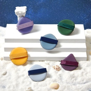 Set 7 Bureti de Machiaj Flippy, Reutilizabili, Utilizare Umeda sau Uscata, Powder Puff, 5.5 x 5.5 x 0.9 cm, Multicolor - Img 10
