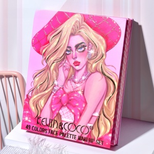 Set 8 Produse de Machiaj, KEVIN & COCO, Butterfly Dream Girl, 49 de culori, 24.7 x 19.7 x 2.7 cm - Img 4