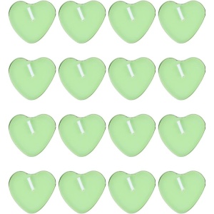 Set 9 Lumanari in Forma de Inima, Flippy, pentru Ziua Indragostitilor, Aroma de Mar, Ardere 3.5 h, din Parafina, 4 x 2 cm, Verde - Img 3