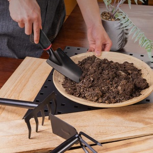 Set 9 Unelte de Gradina Flippy, pentru Plantare Prelucrare Sol si Ingrijire Plante, Material PVC si cardboard, 25 x 14.5 cm, negru - Img 5