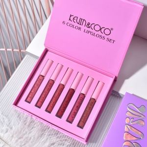Set de Buze, KEVIN &amp; COCO, Pink Girl, 6 Lip Gloss-uri, 17 x 14.8 x 2.9 cm, Roz/Maro - Img 2