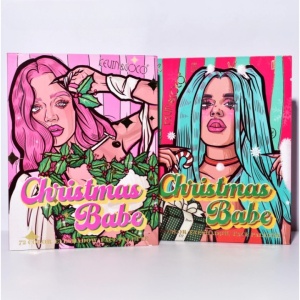 Set de Machiaj Kevin&Coco, 72 de Culori, Paleta de Farduri, Iluminatoare, Blush, Model Christmas Babe, Oglinda Glob, 25.5x20x1.7 cm, Multicolor - Img 2