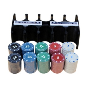 Set de Poker Complex cu 200 de jetoane Flippy, Include 2 seturi de carti, Texas Hold`em set, portabil, cutie depozitare - Img 9