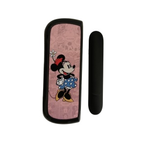 Set Husa Si Capac Plastic Flippy, pentru IQOS Iluma, de Protectie, Capac Magnetic, Anti Soc si Zgarieturi, 20 gr, 12 x 4 x 2.5 cm, Model Minnie Mouse, Roz - Img 1