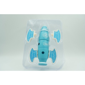 Set inteligent de blocuri magnetice pentru copii, 8 piese, cutie depozitare, racheta, albastru - Img 4