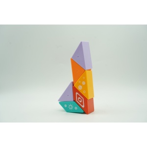 Set inteligent de constructie cu piese magnetice, Flippy, 6 piese, pentru copii, +3 ani, multicolor - Img 7