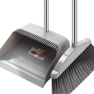 Set matura, faras cu coada si matura silicon, Flippy, Pentru uz casnic, Plastic/Otel, Gri, 90 x 72 x 100 cm - Img 3