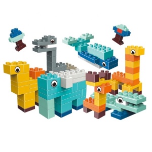 Set piese de constructii pentru copii, Flippy, Animal series, 134 piese, Multicolor - Img 6