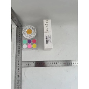 Set Pila Electrica pentru Copii si Bebelusi, Flippy, ABS, Incarcare USB, Model cu Flori, 6 Accesorii, cu Lumina LED, Alb - Img 2
