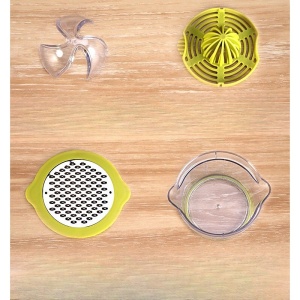 Storcator de Fructe 2 in 1, Flippy, cu Razatoare si Separator Ou, 14.8 x 8 x 13 cm, Verde - Img 11