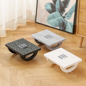 Suport Ergonimic pentru Picioare, Flippy, Plastic, cu Role de Masaj pentru Talpi, pentru Birou, Usor de Transportat, Detasabil, 33.5x24x12 cm, Negru - Img 12