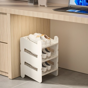 Suport pentru Pantofi, Flippy, cu Doua Straturi, Organizator, Antiderapant și Durabil, 26x24.8x16 cm, Alb - Img 5