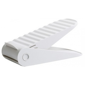 Suport pentru Pantofi, Flippy, cu Două Straturi, Organizator, Antiderapant și Durabil, Inălțime Reglabilă, 25.5x11x7.5 cm, Alb, 150 g - Img 1