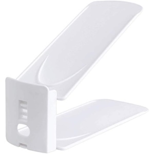 Suport pentru Pantofi, Flippy, din Plastic, Reglabil, 2 Niveluri, 27 x 10 x 20 cm, Alb