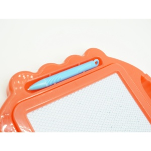 Tabla Magnetica pentru desen Flippy, Pix, forma dreptunghi, dimensiuni 23x17 cm, Dezvolta Creativitatea, cu picioare suport, Portocaliu - Img 4
