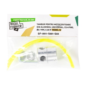 Tambur 2.7 mm Micul Fermier universal, din aluminiu cu 4 fire, Model 10 - Img 2