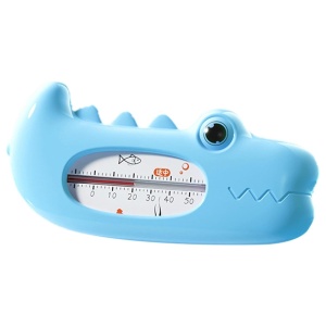 Termometru pentru Baie, Flippy, Plutitor, Rezistent la apa, Multifunctional, Model Crocodil, 2.7x6.5x3.7 cm, Albastru - Img 1