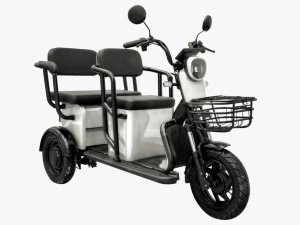 Tricicleta electrica, Volta APM5, 1000W, 25 km/h, Autonomie pana la 40 km, alb, fara permis