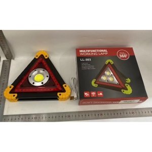 Triunghi Multifunctional de Avertizare, Flippy, Lanterna LED, Impermeabil IP65, 800 lm, 2 x AA, Functie Incarcare Telefon, USB si Micro USB, COB 33, Portocaliu - Img 8
