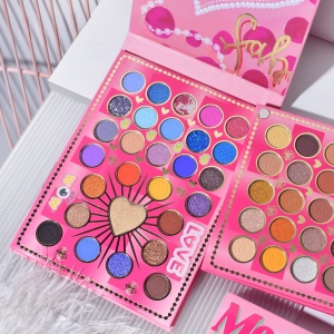 Trusa de Machiaj, KEVIN & COCO, Mean Girl Rose, Fard de Pleoape, Iluminator, Blush Cremos, 97 culori, 21 x 15.7 x 2.4 cm - Img 2