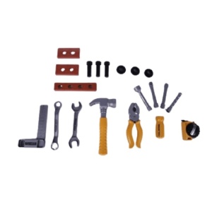 Trusa Scule si Unelte de Jucarie pentru Copii, Flippy, 19 Piese Material Plastic, Interactiv, +3 Ani, 27.5x15.5x13 cm, Gri/Portocaliu - Img 5
