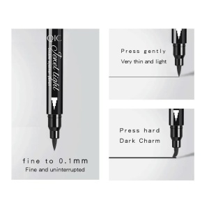 Tus Lichid pentru Ochi, Flippy, 2 Capete, Eyeliner si Stampila Inima, Pentru Ochi si Corp, 50 g, Rezistent la Apa, 12.7 x 3 cm, Negru - Img 8
