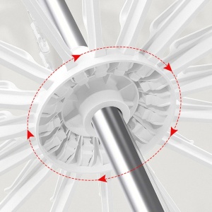 Uscator de Rufe Vertical, Flippy, 2 Niveluri, Pliabil, din ABS+PP+Otel Inoxidabil, Rotire 360 Grade, 130 x 75 cm, Alb - Img 3
