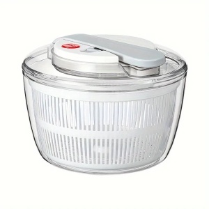Uscator Manual pentru Salata si Verdeturi, Flippy, Plastic, 16x15x21 cm, Capacitate 3L, Alb - Img 1