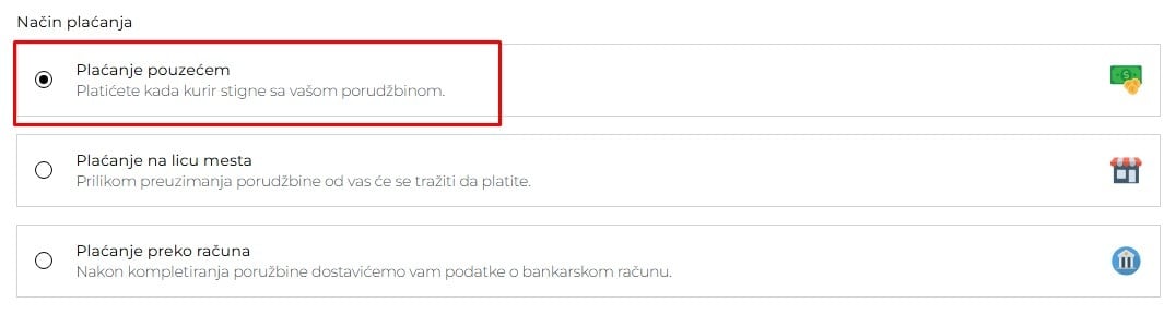 Plaćanje pouzećem