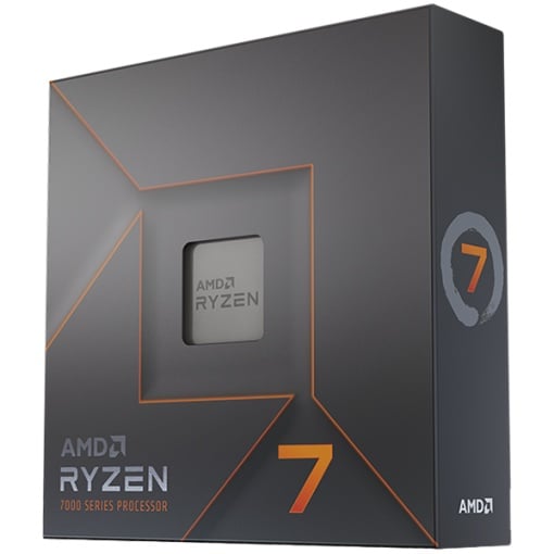 AMD CPU Desktop Ryzen 7 8C/16T 7700X (4.5/5.0GHz Boost,40MB,105W,AM5) box, with Radeon Graphics 100-100000591WOF *