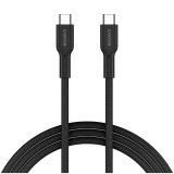 CANYON cable OnWire 60CL C-C 60W COLOR Braided 1m Black CND-CCAP60AB10B
