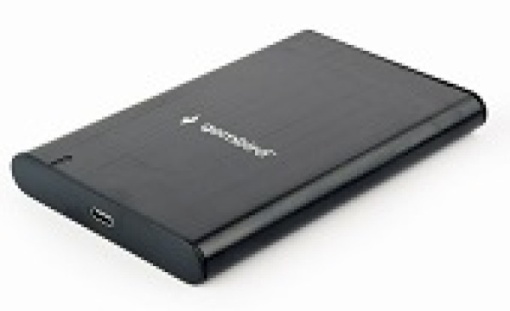 Gembird HDD/SSD External Enclosure, 2.5", SATAIII, USB3.1 to USB-C (Max. 6 Gb/s), Max. 4TB Capacity, Aluminium, Black EE2-U3S-6