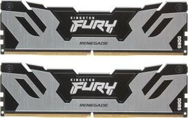 Kingston DDR5 48GB (2x24GB) 8400MT/s [FURY RENEGADE], Non-ECC CUDIMM (Clocked), CL40 1.45V, 288-pin 1Rx8, Silver/Black, Memory Kit, w/Heatsink, XMP KF584CU40RSK2-48