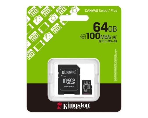 KINGSTON Memorijska kartica U1 V10 SDXC 64GB Canvas Select Plus G3 150R SDCS3/64GB + adapter *