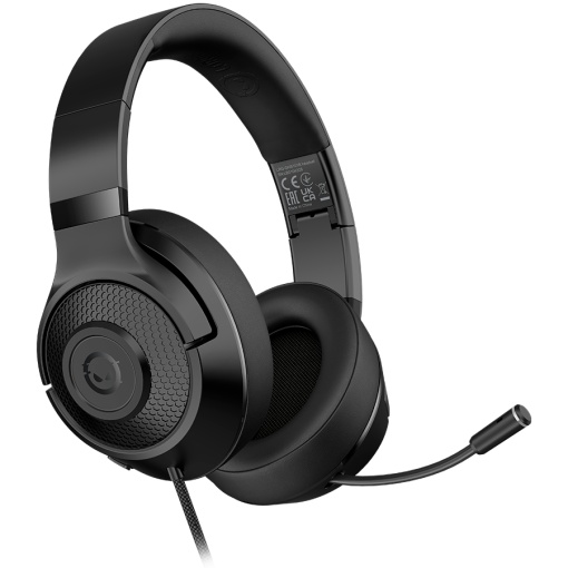 LORGAR Noah 101, Gaming headset with microphone, 3.5mm jack connection, cable length 2m, foldable design, PU leather ear pads, size: 185*195*80mm, 0.245kg, black LRG-GHS101B