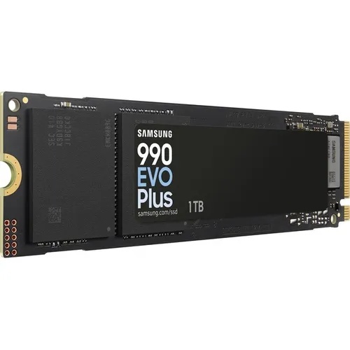 Samsung M.2 NVMe 1TB, 2280, PCIe Gen 4.0x4/5.0x2, 990 EVO Plus, Read up to 7150 MB/s, Write up to 6300 MB/s (single sided) MZ-V9S1T0BW *